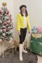 เช่าเสื้อกันหนาว รุ่น  Primrose Yellow Faux Fur Coat	2110GCF1742FAYE1