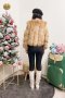 เช่าแจ็คเก็ตเฟอร์ รุ่น Amber Gold Faux Fur Jacket	2112GCF1785FABR