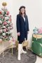 เช่าเสื้อกันหนาว รุ่น  Chinese blue porcelain Single Breasted Coat	2203GCL1845FAGN1