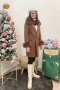 เช่าเสื้อโค้ทผู้หญิง รุ่น  Brandy Brown Straight Coat  902GCL266FABRS1