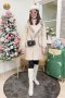 เช่าเสื้อโค้ทผู้หญิง รุ่น  Hush White Swing Double Breasted Velvet Coat 905GCL399FACRS1