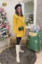 เช่าเสื้อโค้ทผู้หญิง  รุ่น Daisy Yellow Chain Single Breasted Coat	2101GCL927FAYE1