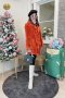 เช่าเสื้อโค้ทผู้หญิง  รุ่น Salamander Orange Faux Fur Coat	2101GCF969FAOR1
