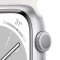 Apple Watch Series 8 GPS + Cellular 45mm Silver Aluminium Case with White Sport Band