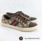 USED GUCCI SHOES Sneaker Canvas แถบGreen Red SIZE  37