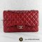 CHANEL Classic Jumbo Caviar Red SHW สภาพสวย Holo14'