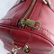 Gucci Red Pebbled Calfskin Leather Medium Boston Bag 247205