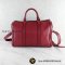 Gucci Red Pebbled Calfskin Leather Medium Boston Bag 247205
