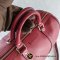 Gucci Red Pebbled Calfskin Leather Medium Boston Bag 247205