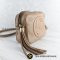 Used Gucci Soho Small Disco Leather Shoulder Bag Beige 308364 Calf เบจ GHW