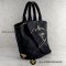 PRADA  Canapa Tote hand Bag 1BG186 canvas Black SHW