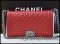 Chanel Boy Bag RED Lambskin GHW size 10