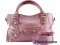 Balenciaga City Pink Lambskin Gold Hardware - Used Authentic Bag  กระเป๋าบาเลนเซียก้า ซิตี้ สีชมพูหนังแกะหมุดทอง ของแท้มือสองสภาพดีค่ะ