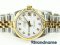 Rolex Datejust White Jubilee 2K Yellow Boy Size นาฬิกาโรเล็กซ์ หน้าปัดสีขาวหลักเพชร  สายจูบิลี่โปร่ง2กษัตริย์ ขายนาฬิกามือสองของแท้มือสองราคาถูกค่ะ