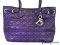 Dior Purple Panarea MM กระเป๋าดิออร์ ทรงชอปปิ้ง ขนาดกลาง น่าใช้ สีม่วง อะไหล่เงิน