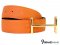 Hermes Belt Size 95 Togo Orange Swift Black เข็มขัด แอร์เมส ไซส์95 หนังTogo สีส้ม อีกด้านเป็นหนังสวิฟ สีดำ