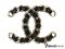 Chanel Chanel Brand New 2016 Gold CC Black Leather Chain Large Brooch 