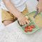 Silicone Suction Divided Plate - Frosty Green