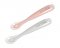 Set of 2 1st age silicone spoons-PINK/GREY