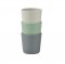 เซ็ตถ้วยน้ำซิลิโคน 3 ชิ้น Set of 3 Silicone Anti Slip Cup - Grey / Frosty Green / Charcoal