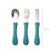 ช้อนส้อมมีด Stainless steel training cutlery Knife / Fork / Spoon - BLUE