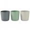เซ็ตถ้วยน้ำซิลิโคน 3 ชิ้น Set of 3 Silicone Anti Slip Cup - Grey / Frosty Green / Charcoal
