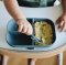 Silicone Suction Divided Plate - Charcoal