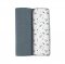 Pack of  2 XXL Muslins Organic Cotton - Dark Grey + Spring Flower Playprint