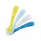 Set of 4 2nd age soft silicone spoons (assorted colors BLUE/WHITE/LAGOON/NEON)