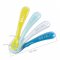 Set of 4 2nd age soft silicone spoons (assorted colors BLUE/WHITE/LAGOON/NEON)
