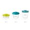 ชุดกระปุกเก็บอาหาร 1st meal set - Set of portions clip + 1st age silicone spoon - neon/blue