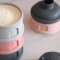 Formula and Snacks Container 4 compartments - Pink / Grey