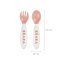 2nd age training fork and spoon (storage case included) - Vintage Pink