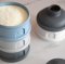 Formula and Snacks Container 4 compartments  - Blue / Grey
