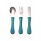 ช้อนส้อมมีด Stainless steel training cutlery Knife / Fork / Spoon - BLUE