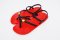 TOELOOP SLINGBACK-blackOut พื้นแดง/หูดำ