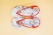 FLIPPER SLINGBACK - blackOut พื้นหินอ่อน/หูแดง