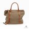 PRADA TOTE 33 BROWN FABRIC GHW