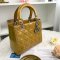 DIOR LADY MEDIUM YELLOW PATENT SHW