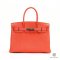 HERMES BIRKIN 30 ORANGE TOGO RHW STAMP Q SQ