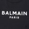BALMAIN CROPPED T-SHIRT 44_ BLACK WHITE