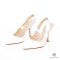 DIOR J_A SLINGBACK PUMP 36 WHITE JACQUARD