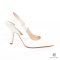 DIOR J_A SLINGBACK PUMP 36 WHITE JACQUARD
