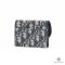 DIOR CARD HOLDER SADDEL SHORT BLUE OBLIQUE JACQUARD GHW