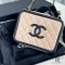 CHANEL VANITY BAG 8.5_ BEIGE BLACK CAVIAR GHW