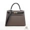 HERMES KELLY 25 ETAIN BLACK EPSOM GHW STAMP D