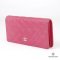 CHANEL BI FOLD WALLET PINK CAVIAR SUEDE