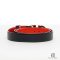 FERRAGAMO BELT 85 BLACK RED CALF GHW