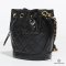 CHANEL DRAWSTRING BLACK LAMB GHW