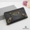 BALENCIAGA ZIPPY WALLET EDGE BLACK GHW